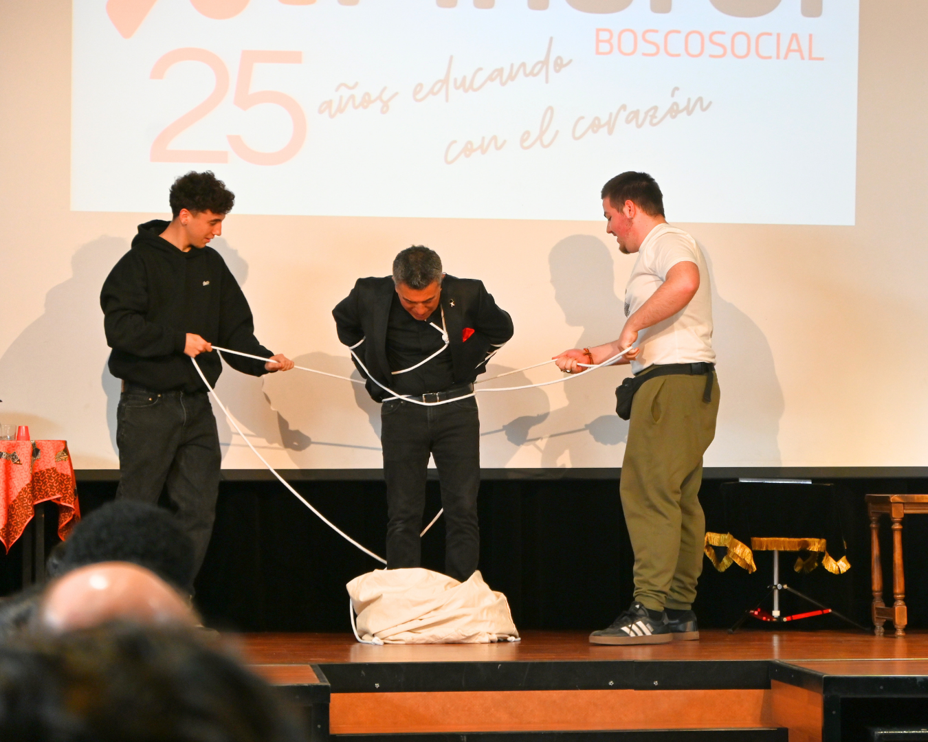 truco de magia parte del show 